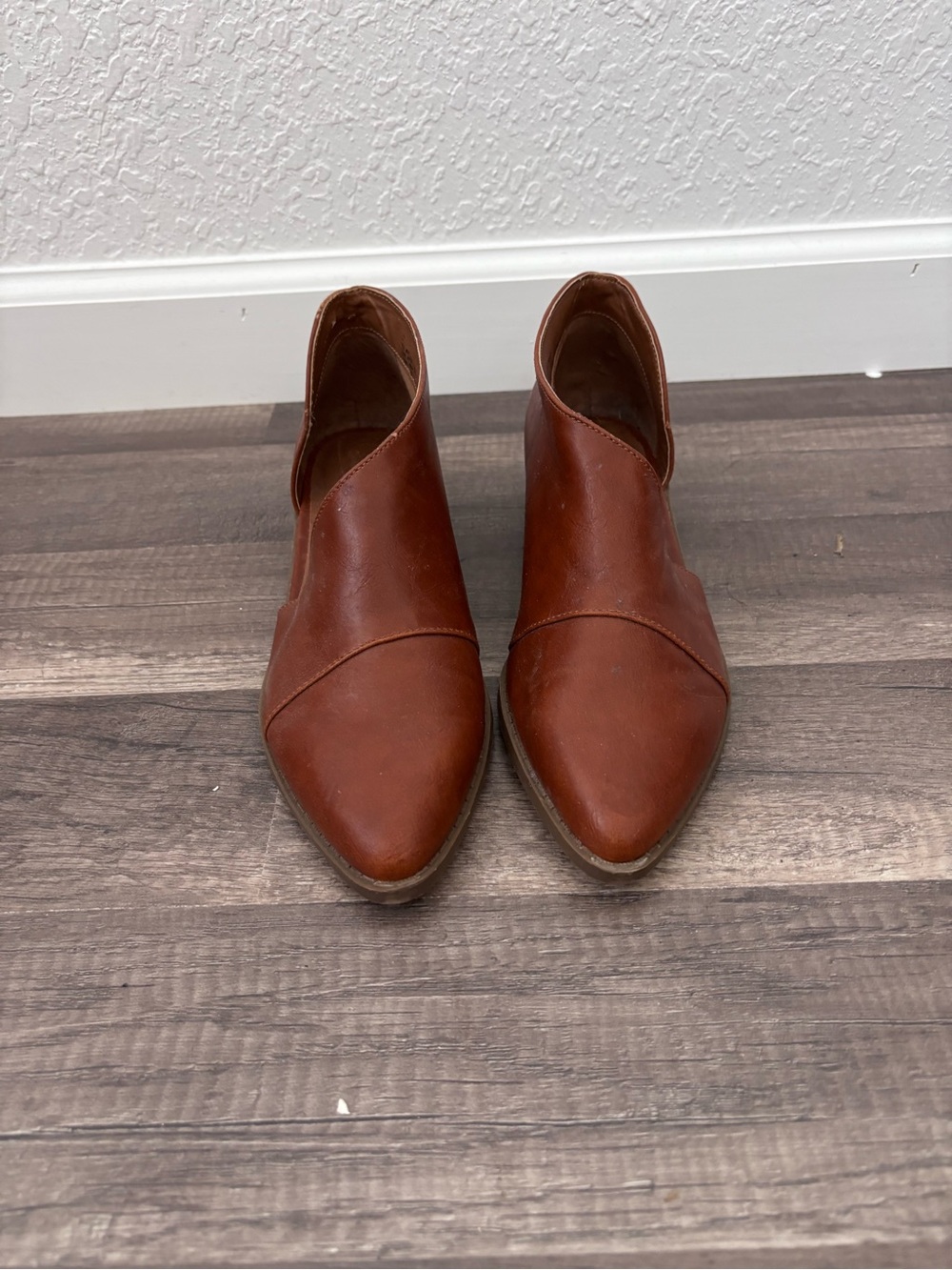Target Women's Tan Pointed Slip-On Leather Flats